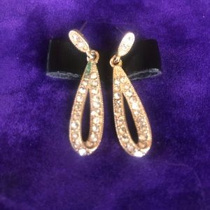 Nadri simulated pave diamond earrings
